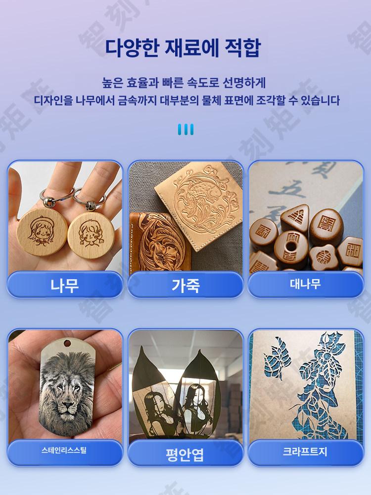 소형 레이저 각인기 탁상형 명판 각인 비금속 타각기 zk-5w 레이저 출력 1단계 모델 - 상세 이미지 4