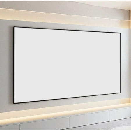 [해외]프로젝터 스크린 감상용 규격 영화 회의실 벽부착 벽걸이 60인치 화이트 유리섬유