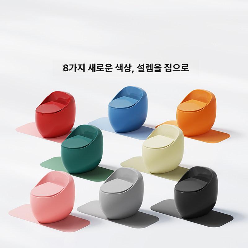 인테리어 변기 절수 사이펀식 가정용 일체형 리모델링 블랙 250mm - 상세 이미지 2
