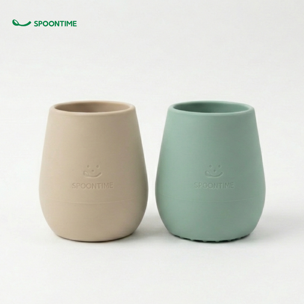 스푼타임 자기주도 땅콩컵 미니 오픈컵 아기컵 85ml 트윈팩 2개입 세트 (색상 선택가능) - 상품 이미지