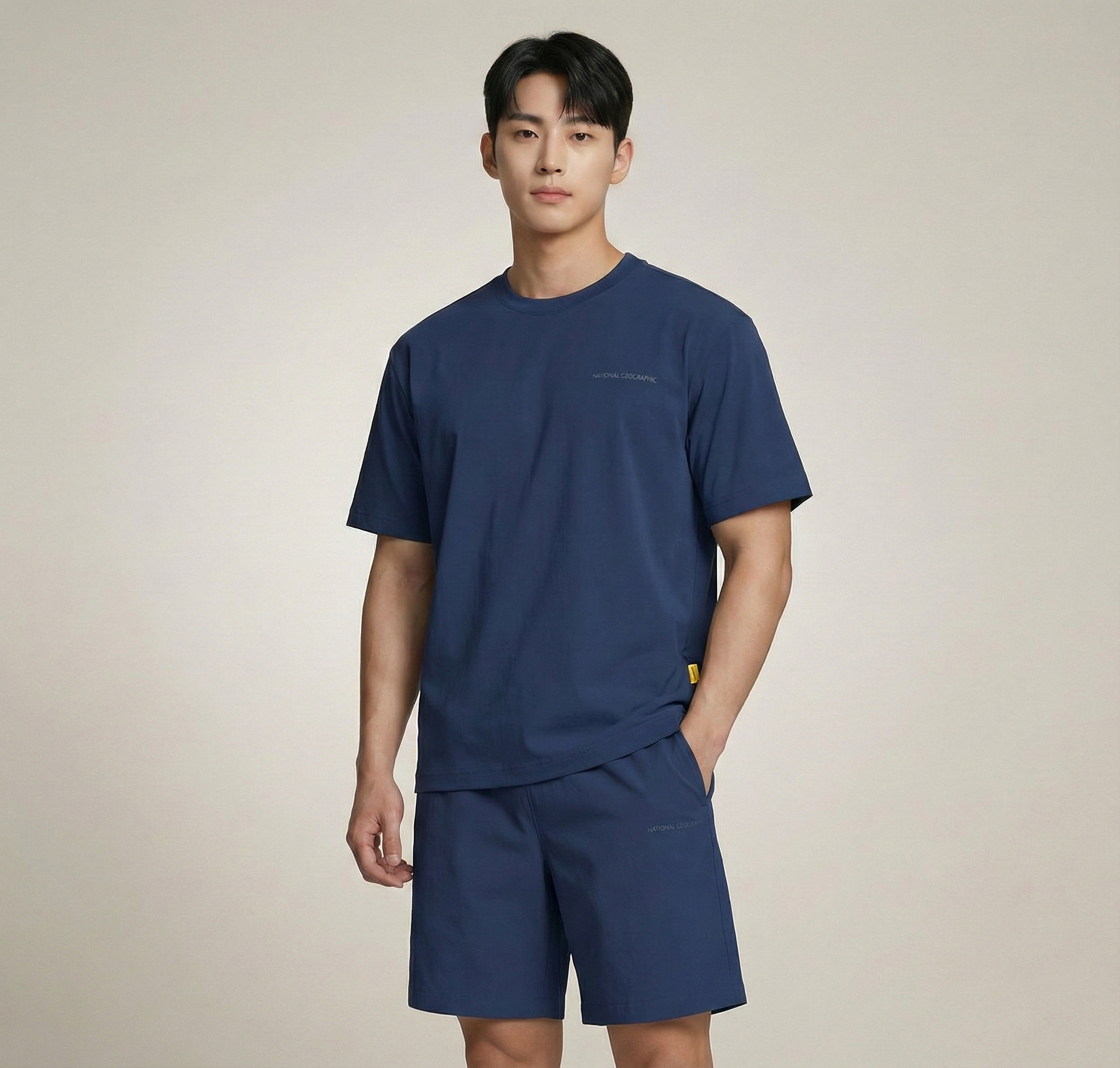 내셔널 지오그래픽 반팔 세트 네셔널 우븐 티셔츠 반바지 2PACK 여름 셋업 츄리닝 트레이닝복 상하의 운동복 - 상세 이미지 5