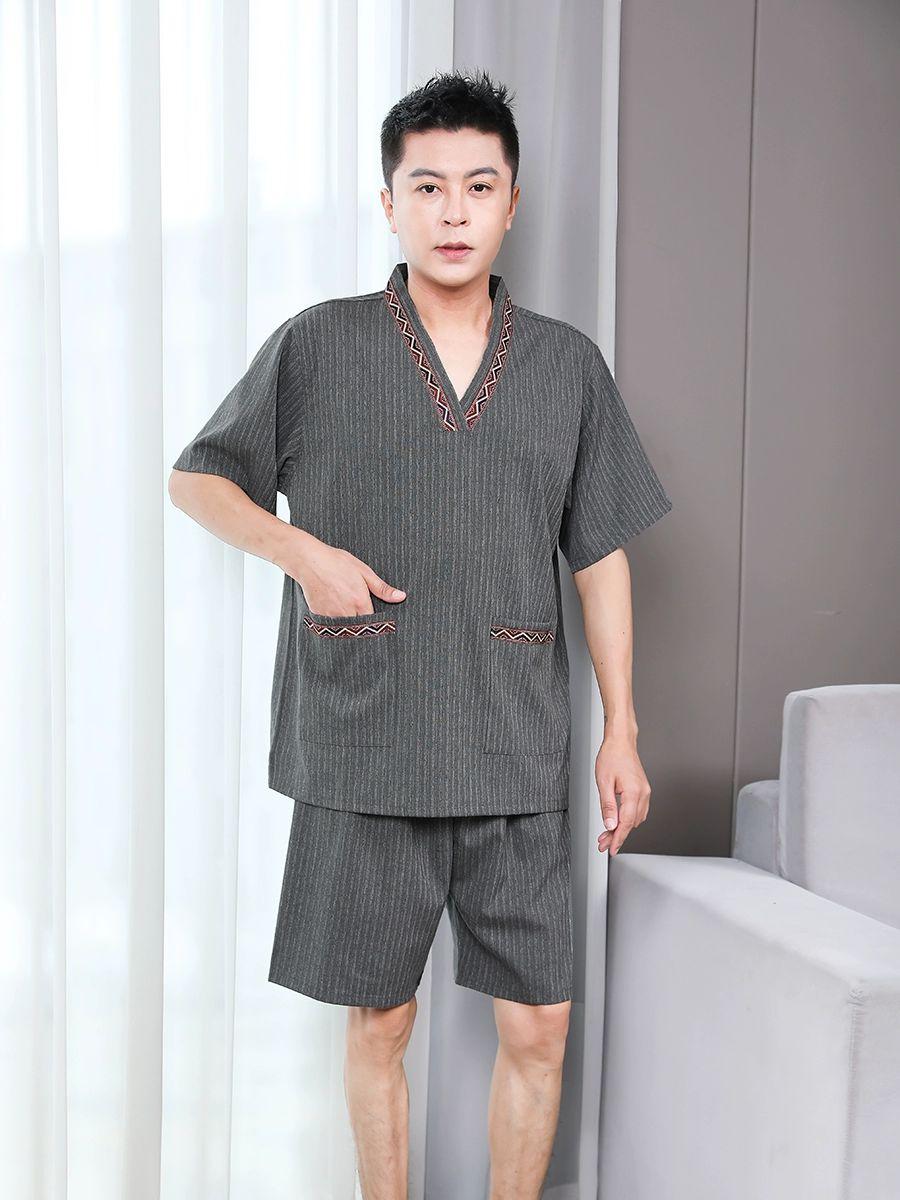 사우나 찜질복 반팔 빅사이즈 상하의 숯가마 남녀공용 로즈레드 여성용 m - 상세 이미지 3