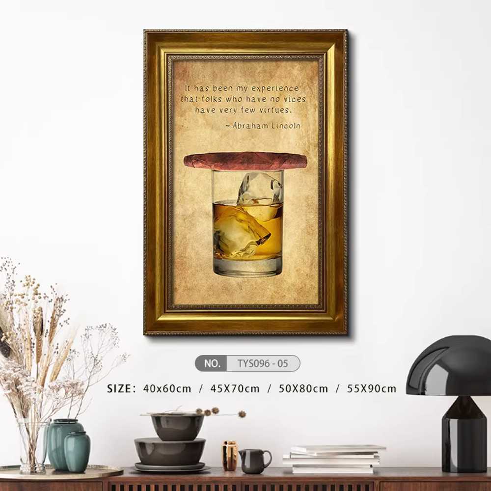 술집 벽액자 빈티지 인테리어액자 복도 꾸미기 포스터 40x60cm 프레임+유화캔버스TYS120-1 이미지 7