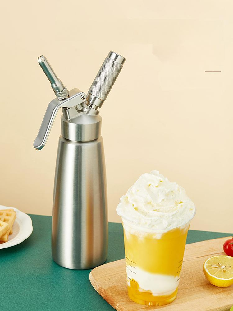 생크림 휘핑기 케이크용 카페용 휘퍼 휘핑크림 기계 꽃잎 알루미늄 500ml + 4종버블세트