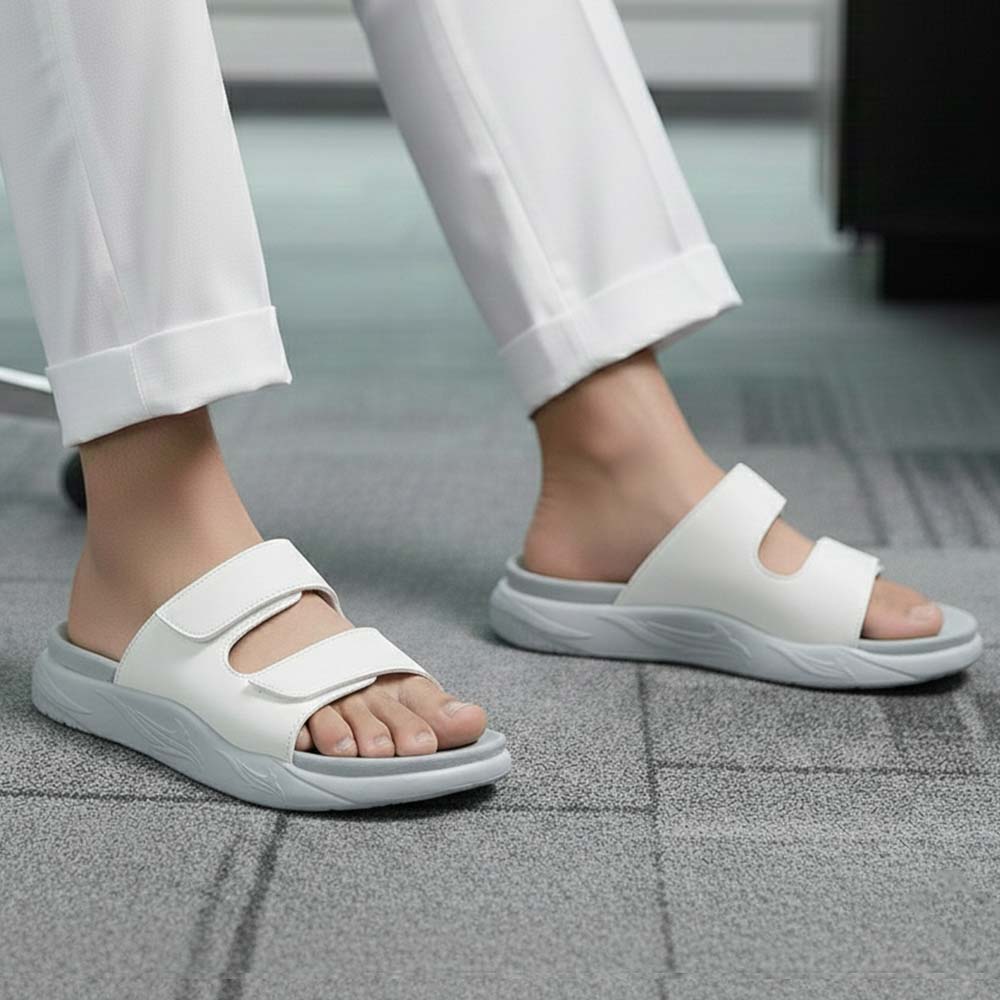 푹신한 기능성 빅사이즈 병원 키높이 근무화 벨크로 간호화 슬리퍼 이미지 6