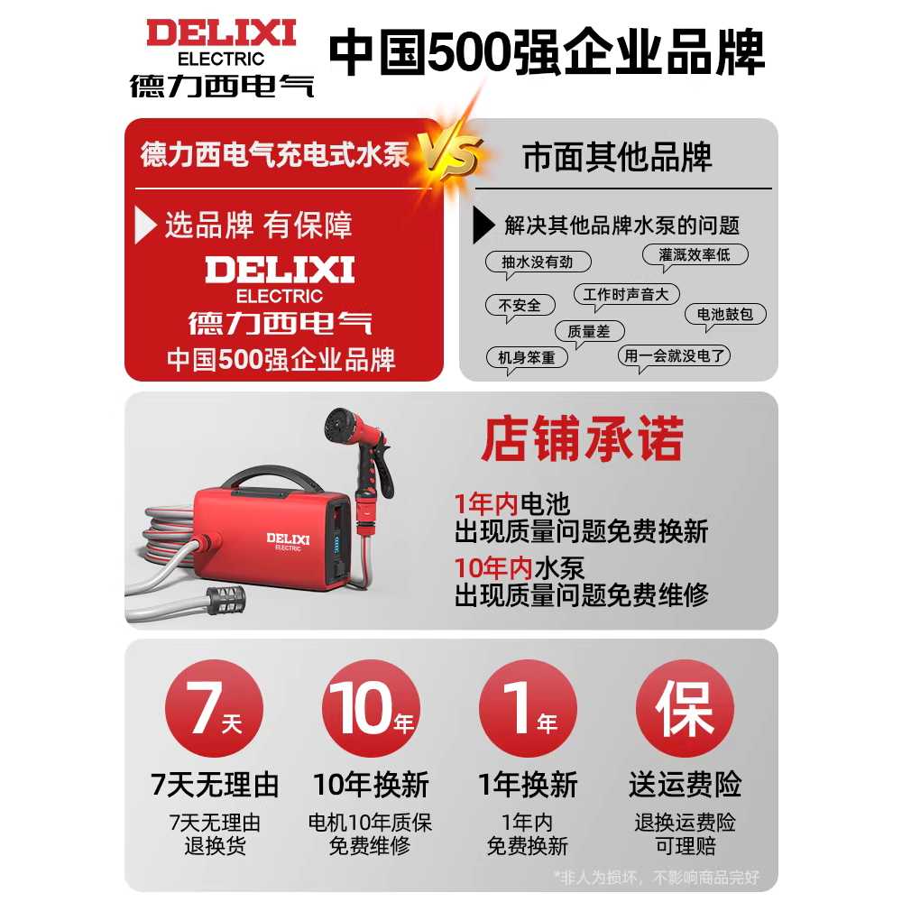 충전식 양수기 급수 텃밭 워터 펌프 물펌프 소형 관개 5400mAh 듀얼코어+ 5m 호스 - 상세 이미지 2