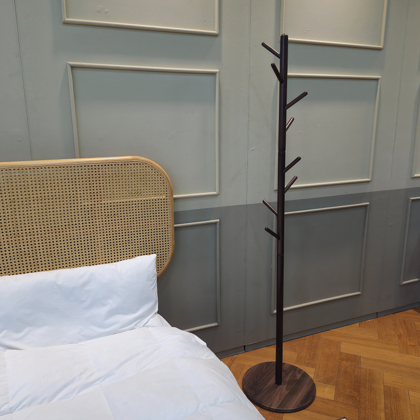 나무 원목 행거 스탠드 옷걸이 이동식 미니 우드 행거 옷 틈새 원룸 옷거치대 내추럴