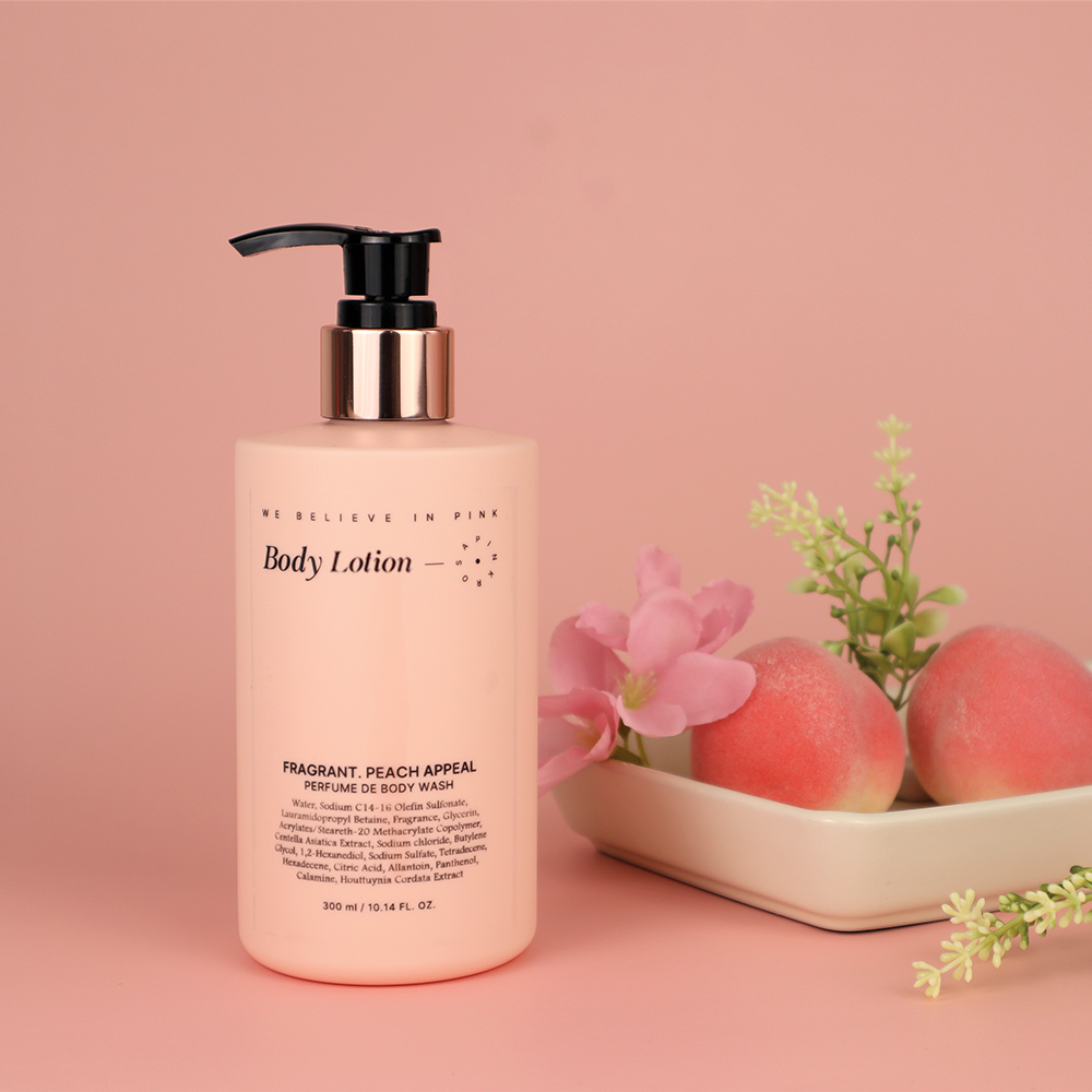 핑크로사 퍼퓸 바디로션 고보습 생과일향 피치어필(복숭아), 300ml, 1개 이미지 3