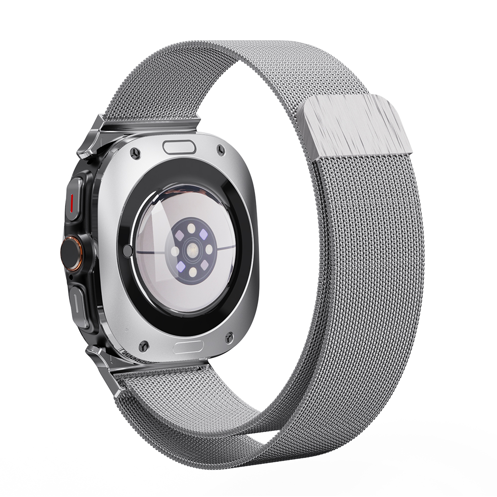 갤럭시워치 울트라 밀레니즈 스트랩 풀커버 케이스 세트 갤럭시워치 울트라1 47mm, 실버 - 상세 이미지 4