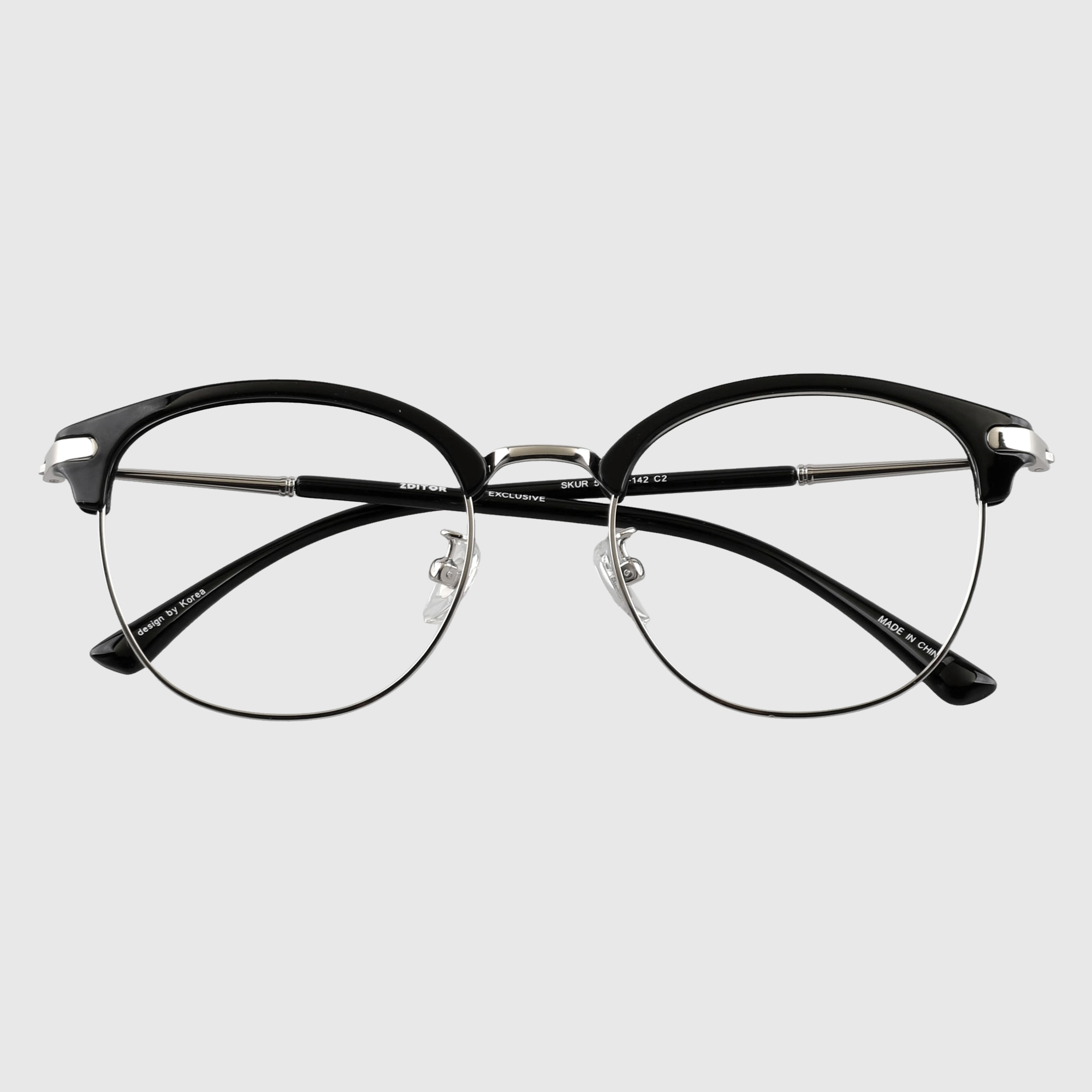 투디터 블루라이트차단 가벼운 반테 프레임 안경테 하금테 반뿔테 SKUR 대표 이미지