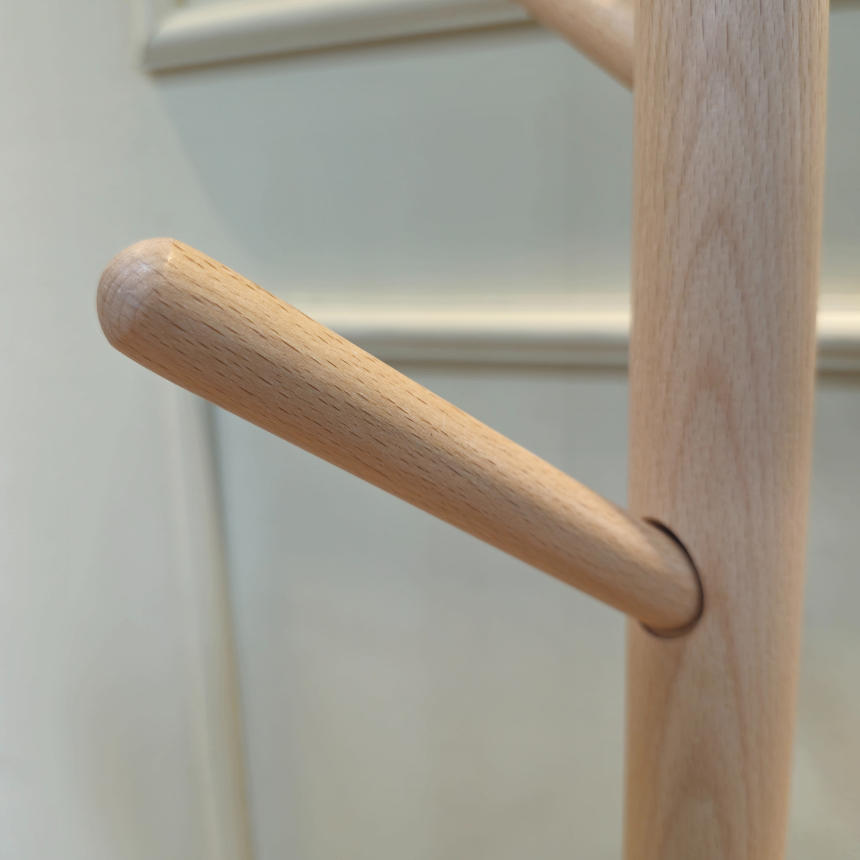 나무 원목 행거 스탠드 옷걸이 이동식 미니 우드 행거 옷 틈새 원룸 옷거치대 내추럴