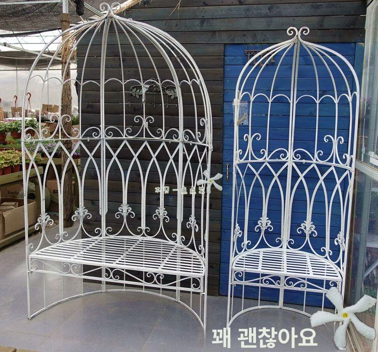 야외용 철제 벤치 체어 옥외용 공원 포토존 철재 의자 테라스 철제벤치 인테리어 대기의자 - 상세 이미지 2