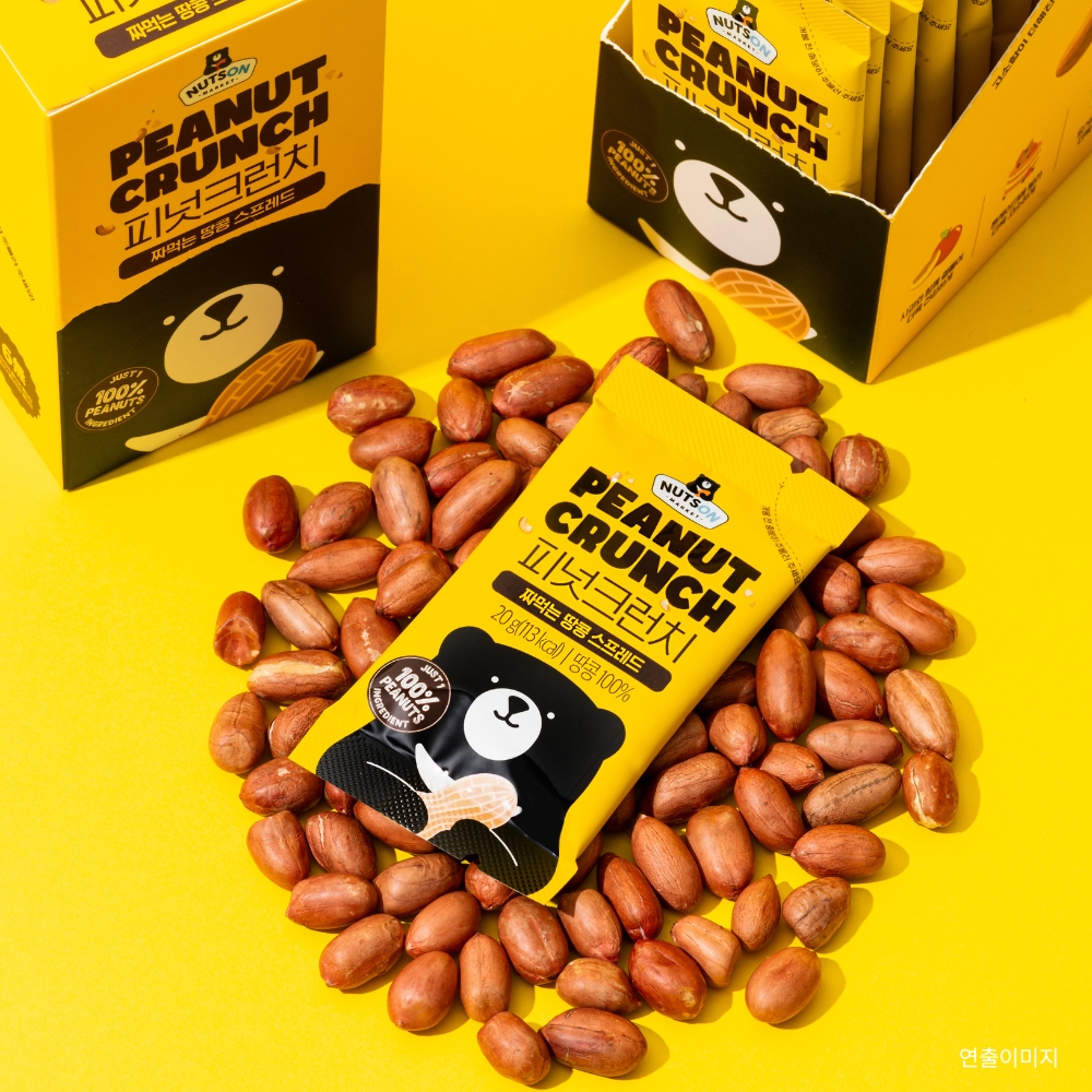 [넛츠온] 넛버터 피넛크런치(20g x 10p) / 땅콩100% 스프레드 스틱 - 상품 이미지