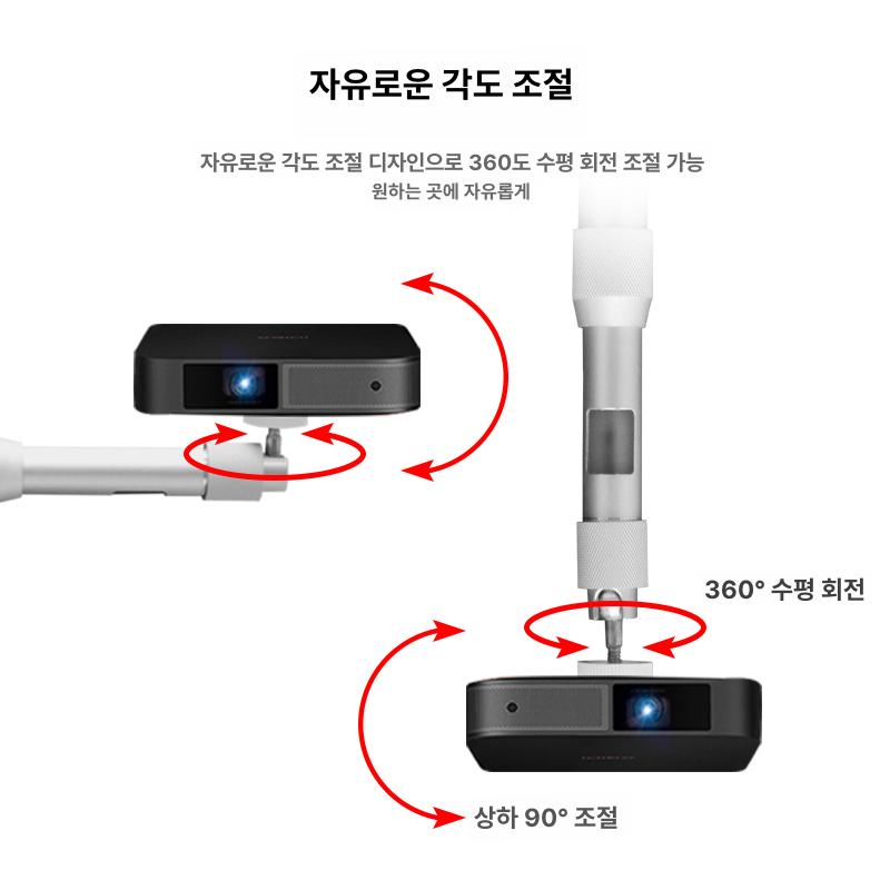 빔프로젝터 브라켓 천장형 거치대 천정 받침대 벽걸이 프로젝터 설치 - 상세 이미지 3