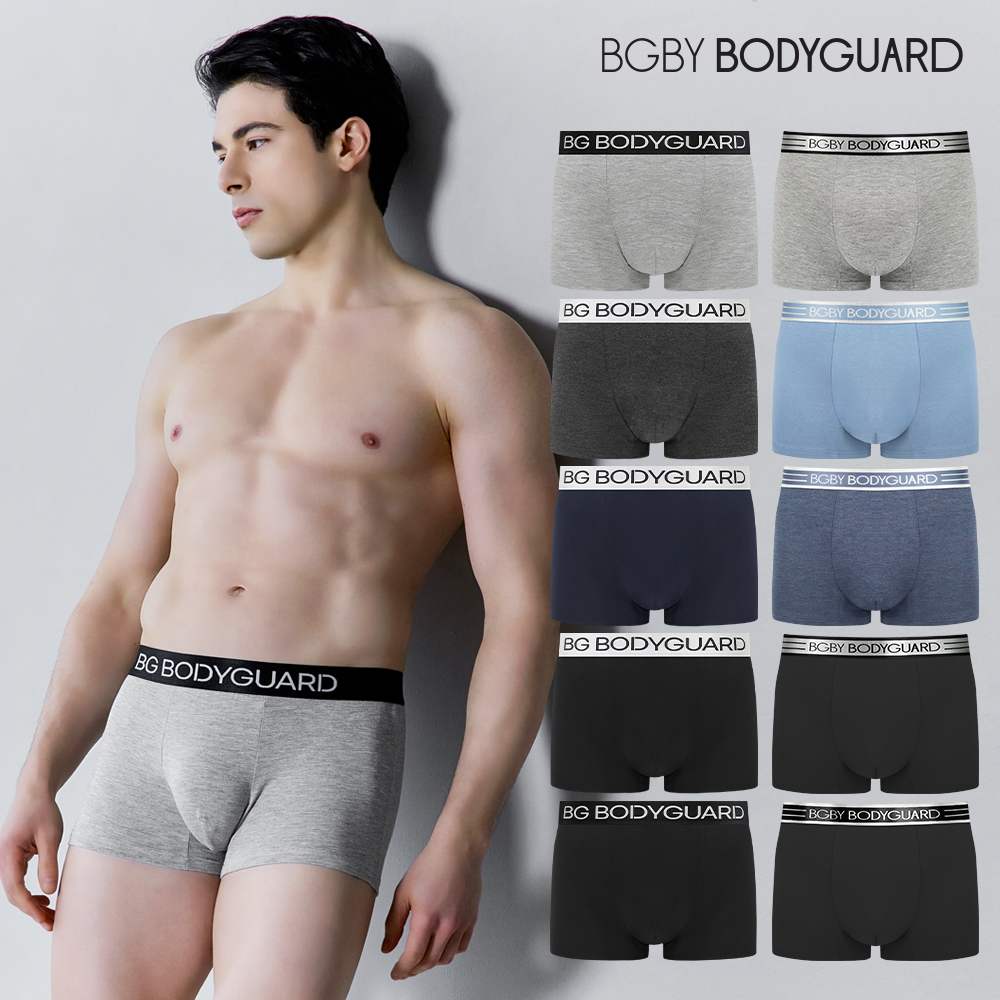 보디가드 남자 팬티 스틸밴드 모이스처터치 모달 드로즈 5+5 세트 남성 속옷 - 상품 이미지