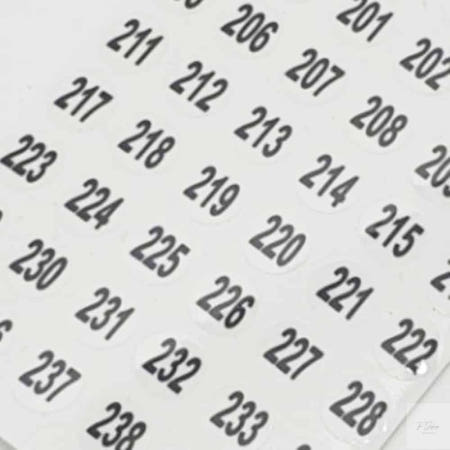 투명 원형 번호스티커 181-240 숫자스티커 다꾸템