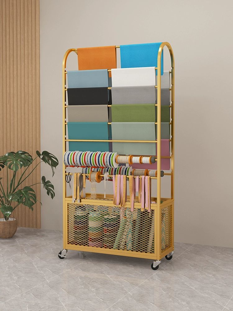 거치대 리본 걸이대 색화지 보관함 꽃집 정리대 정리함 화이트길이 80 x 너비 30 x 높이 155cm - 상세 이미지 2