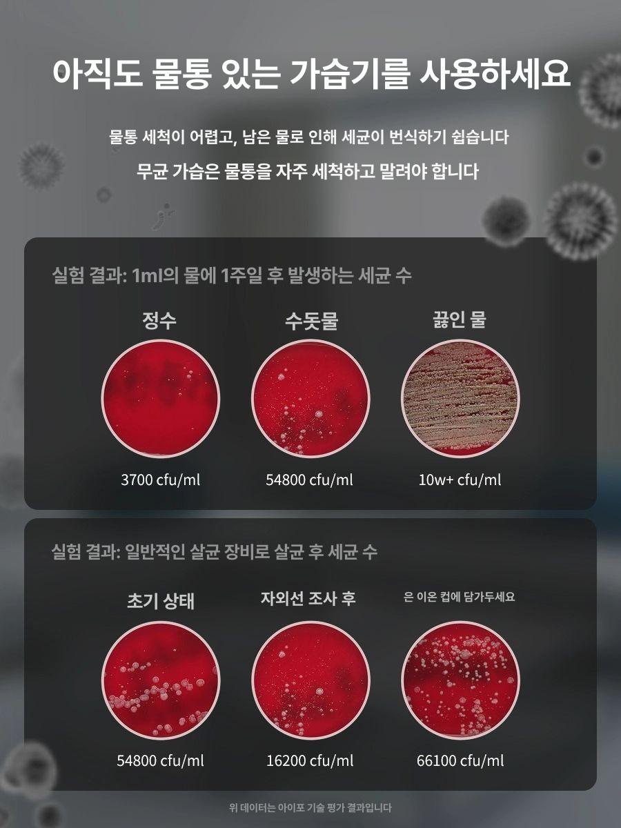 충전식 차량용 사무실용 저소음 생수통 미네랄 롤리팝 화이트 1100mAh 2단계 2개 - 상세 이미지 3