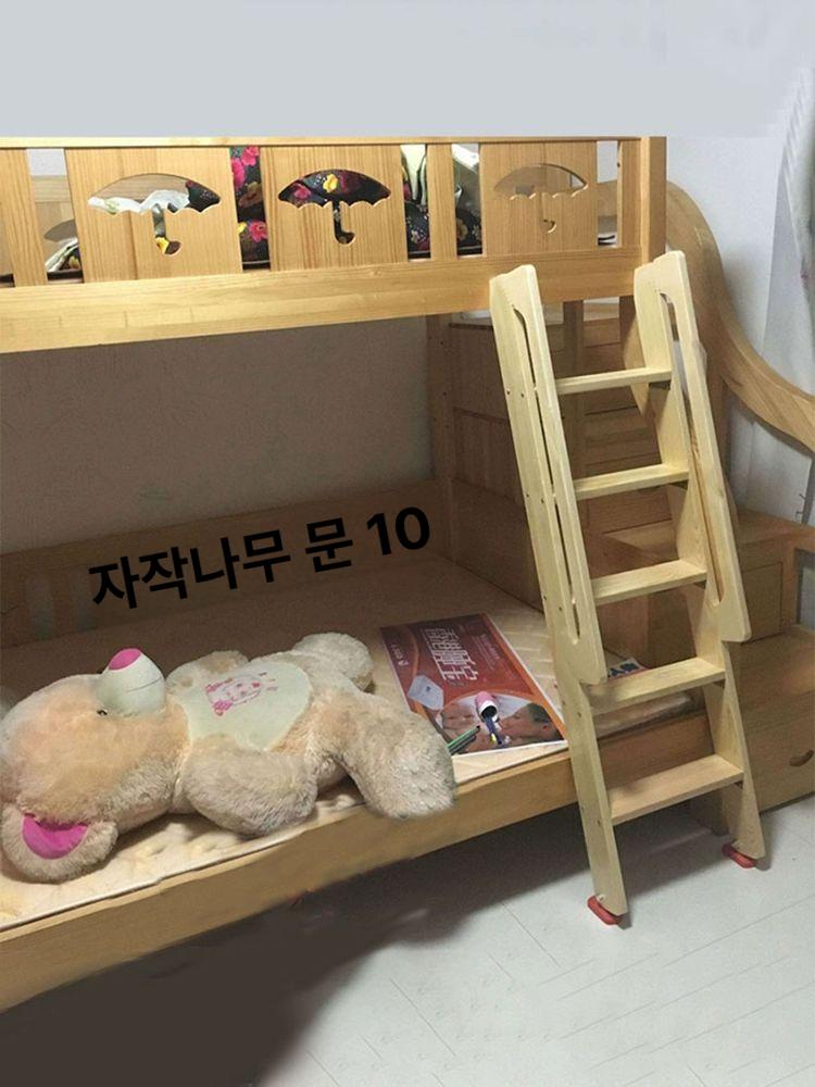 원목 보조 계단 펜션용 이층 이동식 접이식 다락방 목재 커피 6단 1.75m 직선 사다리 - 상세 이미지 5