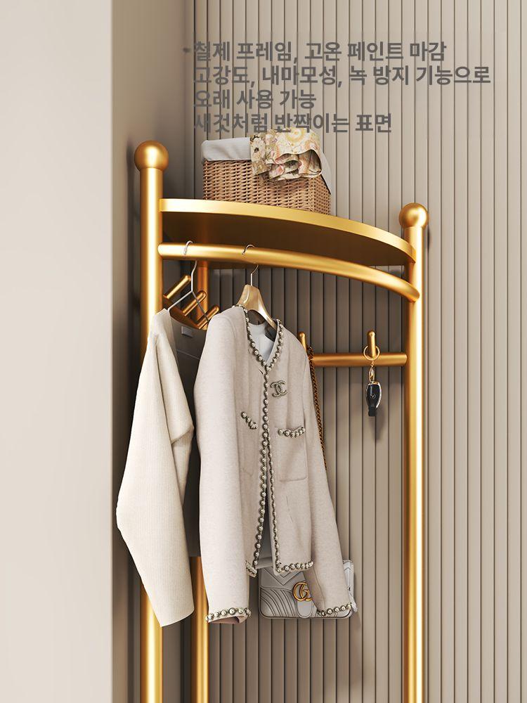 바퀴달린 행거 이동식 옷걸이 코너 스탠드 원룸 수납행거 옷정리 - 상세 이미지 3