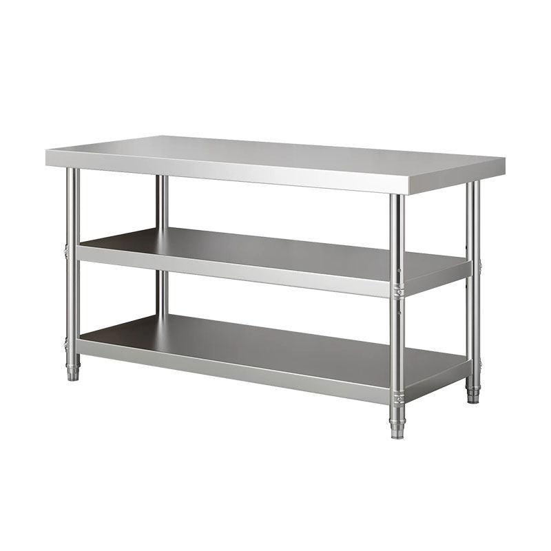 스텐 작업대 보조선반 스테인리스 선반 업소용 수납선반 1.2mm 단층 작업대 100x60x80cm - 상세 이미지 3