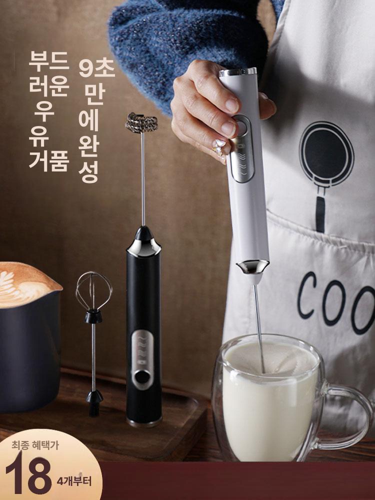 전동 거품기 교환형 헤드 핸드휘핑기 제빵용 생크림 계란 화이트+보관 스탠드 B - 상세 이미지 2