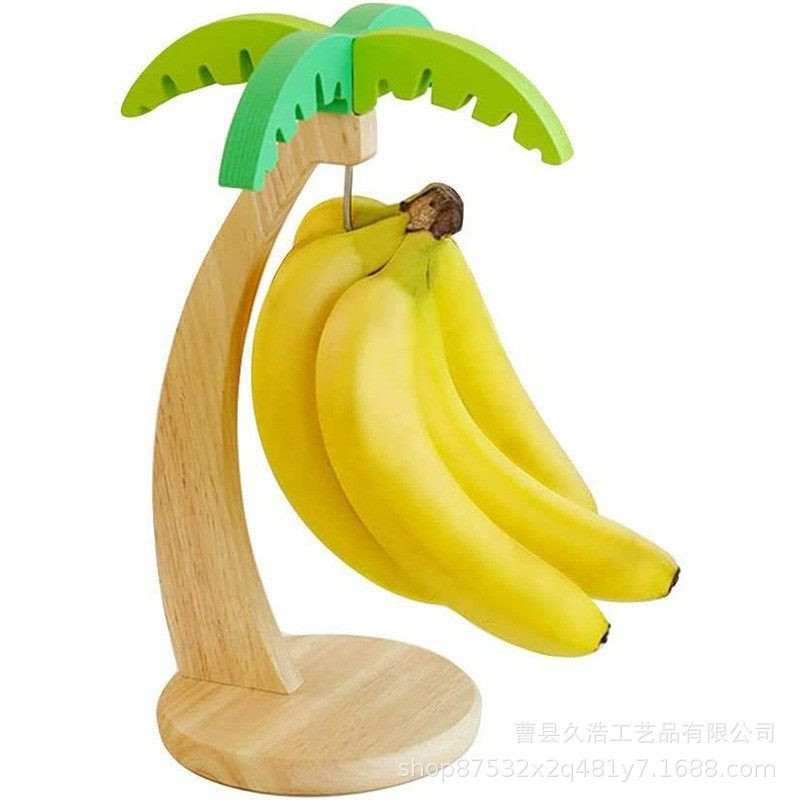 고급 원목 바나나거 거치대 귀여운 소품 나무 거치대 바나나 보관 홀더 - 상세 이미지 3