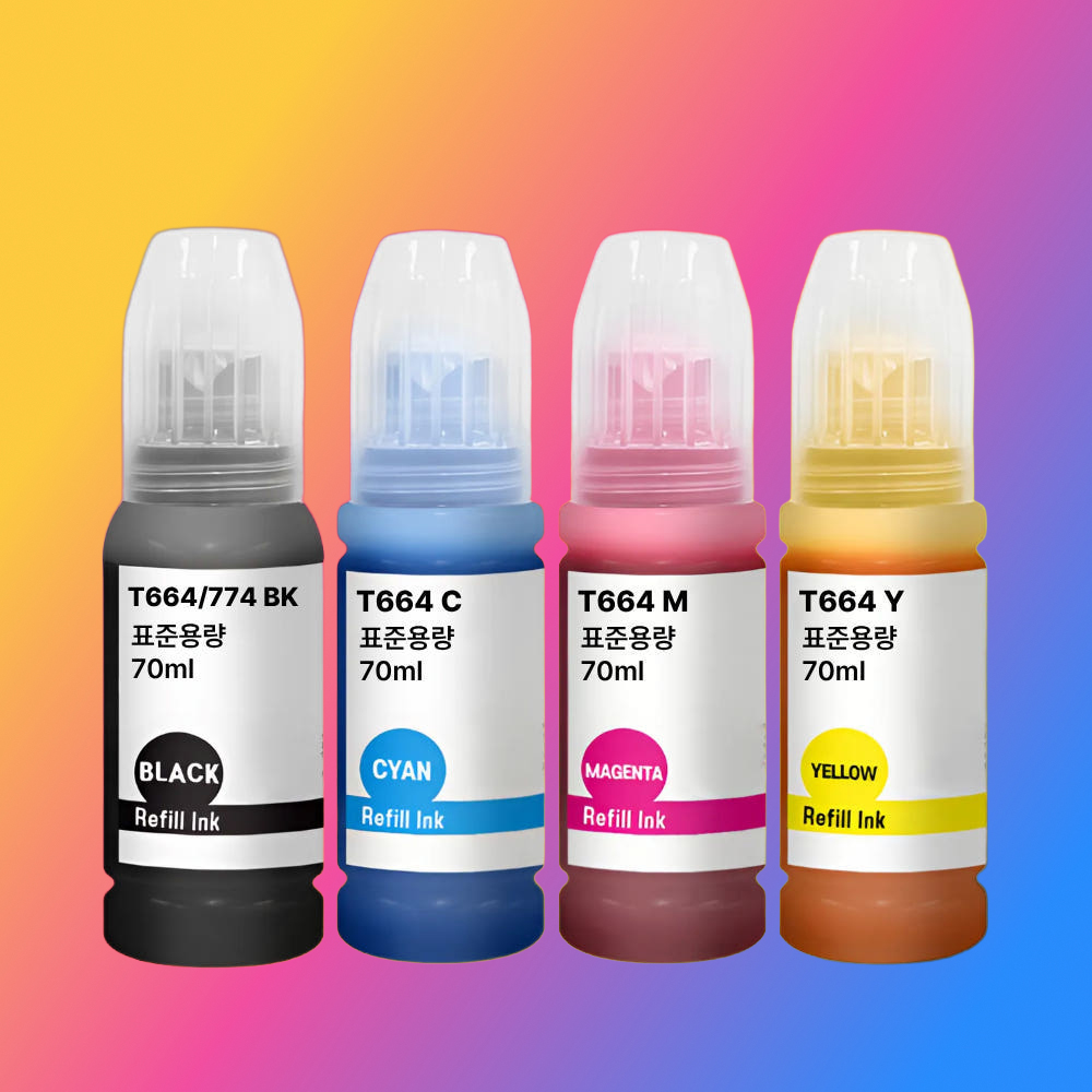 호환 엡손 T664 잉크 70ml 호환 L365 L555 L565 L1300 무한리필 - 상품 이미지