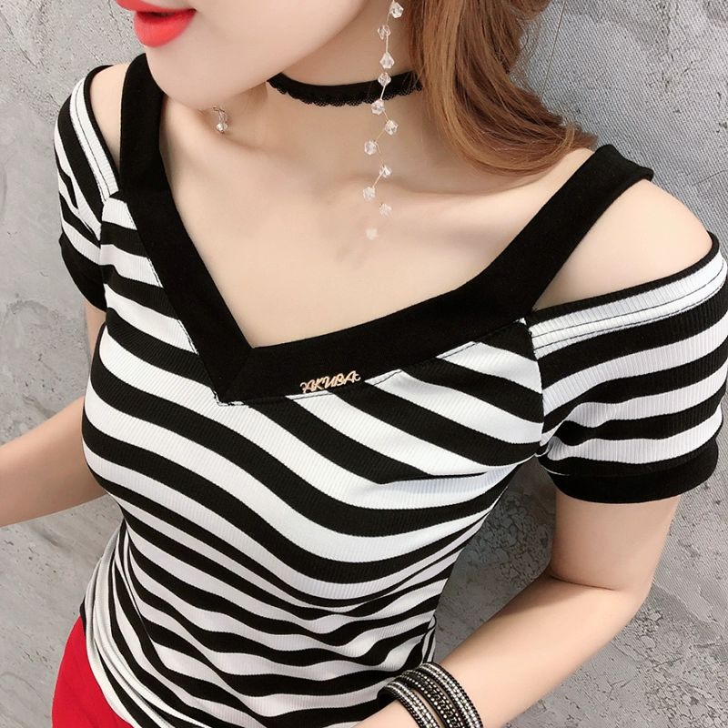 오프숄더 티셔츠 방송 무대복 라틴댄스 상의 라인댄스복 그린 s - 상세 이미지 2