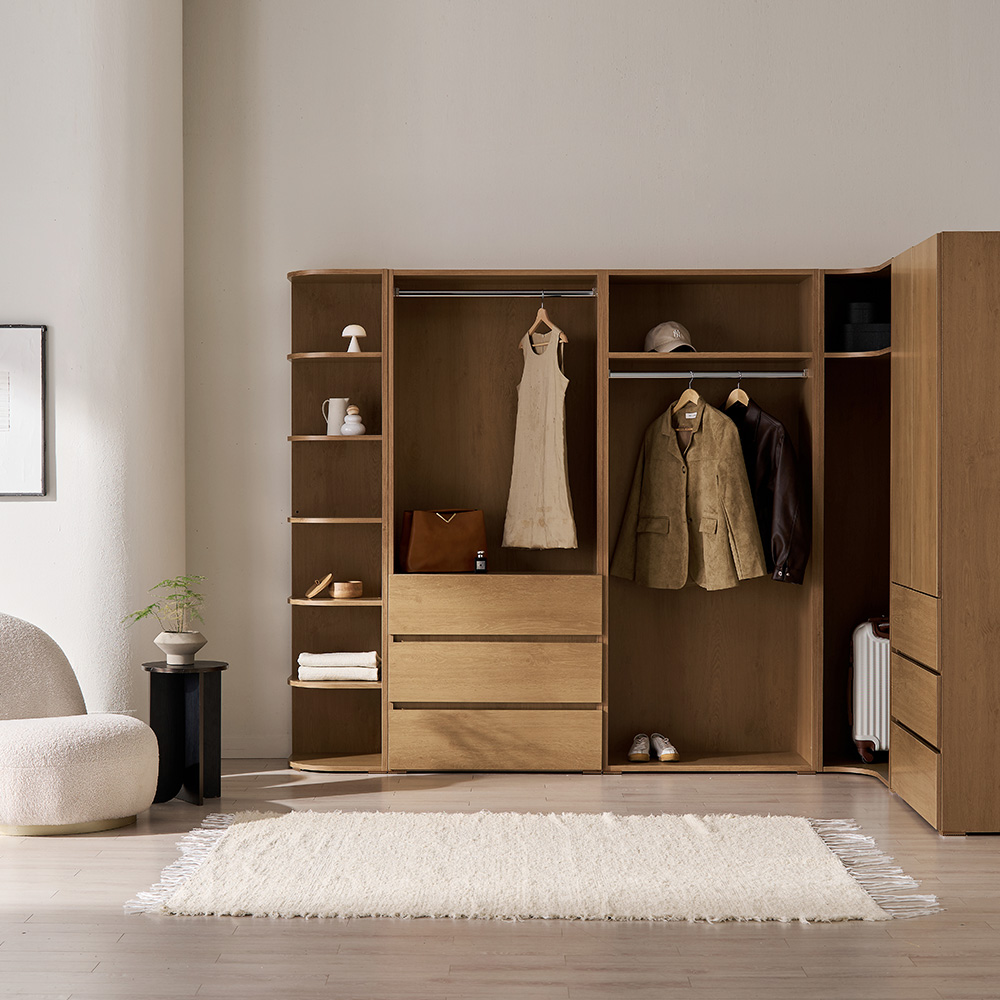 바스포르 스탠다드 컴팩트 드레스룸 400 라운드 측면 코너장