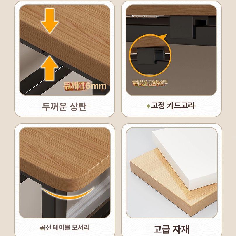 접이식 책상 원룸 노트북 컴퓨터 간이 작업대 공간활용 접이식이동식 클라우드화이트 80 40 - 상세 이미지 5