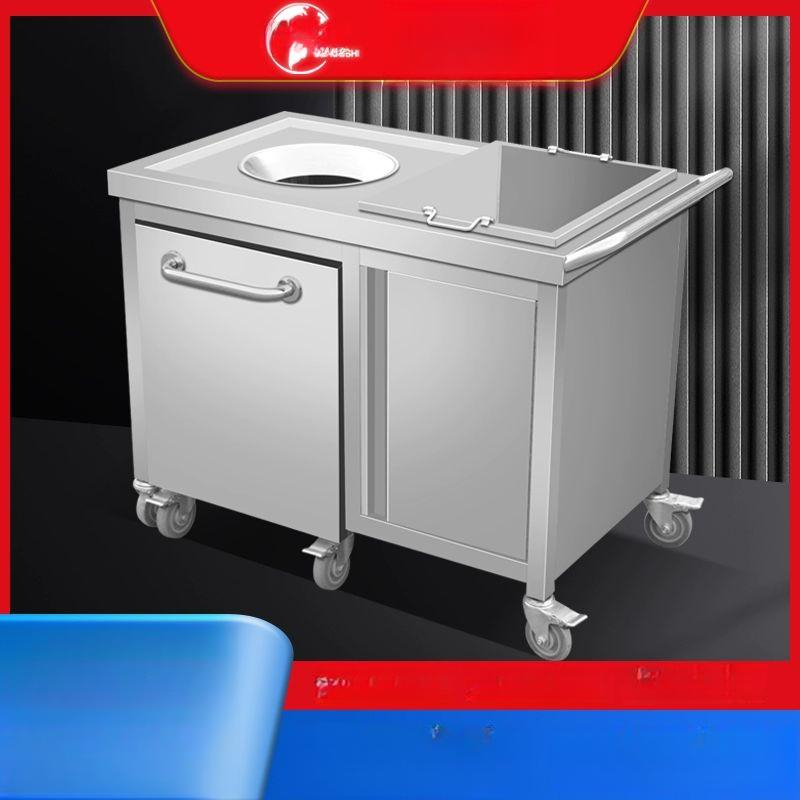급식소 잔반통 식당 잔반수거통 구내식당 음식물통 사각 수거함 - 상세 이미지 3