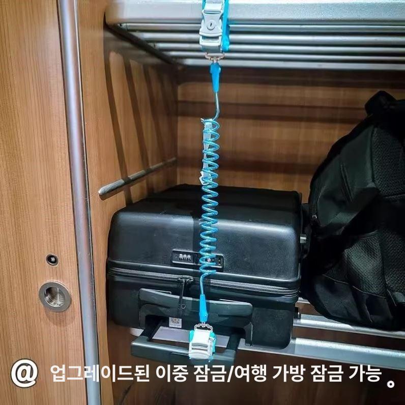 캐리어 잠금장치 도난 방지 케이블 와이어 체인 잠금 센서자석모델 심플 블루 - 상세 이미지 4