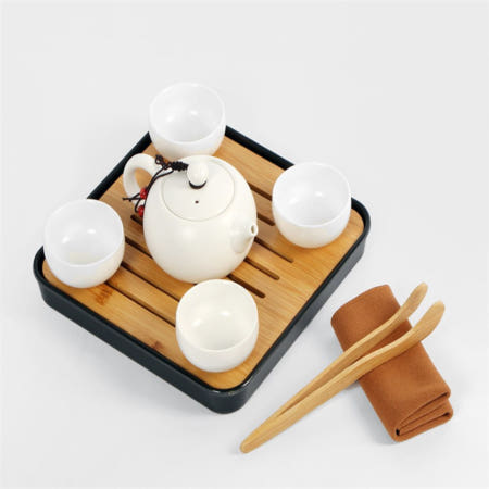 오나스할인마켓협력사 오나스 여행용 다기 4인 세트 블랙 부모님설선물 고급다기세트