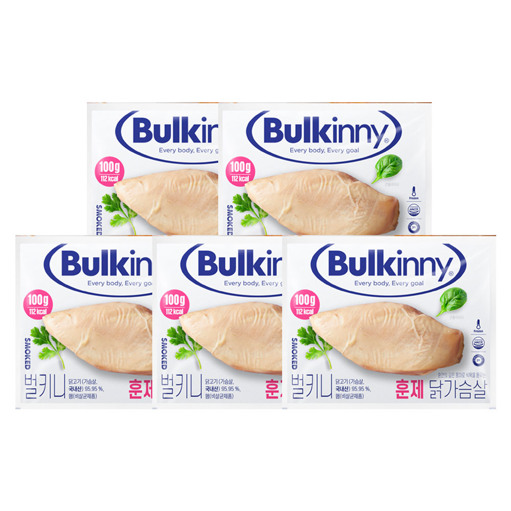 벌키니 통 소스 훈제 닭가슴살 슬라이스 훈제맛, 100g, 5개 - 상품 이미지