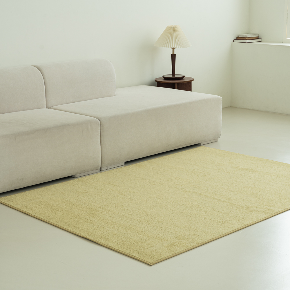 인룸 플레인 소프트 사계절 거실 러그 카페트 올리브 그린, 100x200cm - 상품 이미지