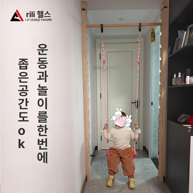 문틀원목철봉 실내 턱걸이 풀업 홈짐 필라테스 자작나무 - 상세 이미지 5