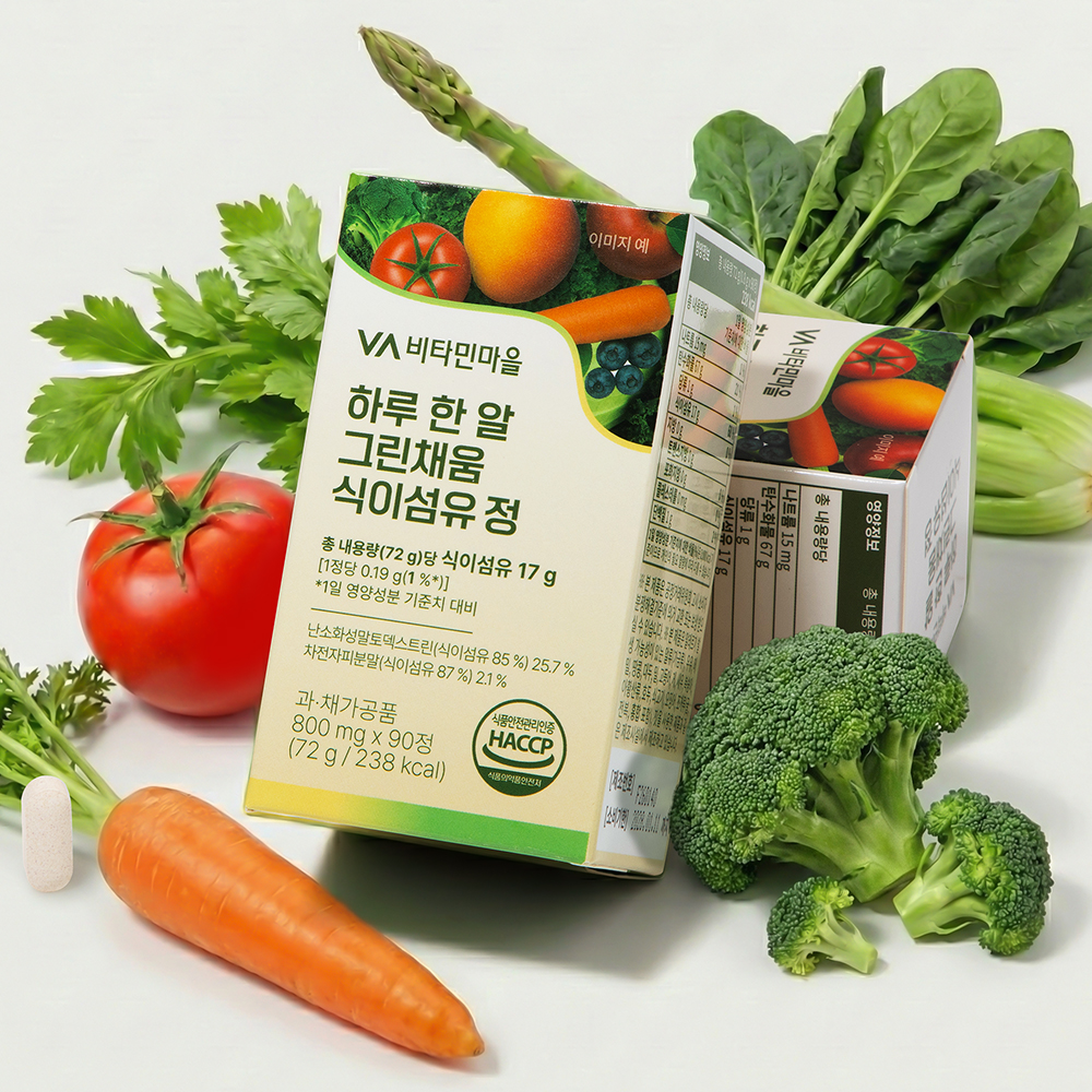 [18개월분] 비타민마을 하루 한 알 그린채움 식이섬유 정 90정, 6개 이미지 3