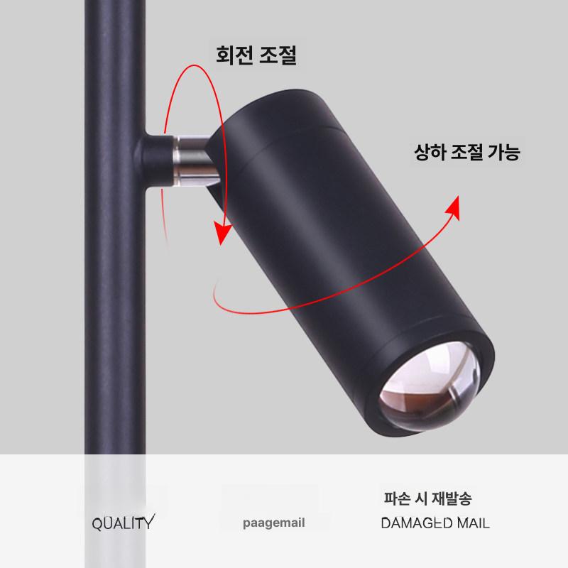 플로어 침실 조명 서재 북유럽 스타일 플로어램프 엔틱 오중 헤드 24w 스마트 리모컨 색상 조광 - 상세 이미지 5