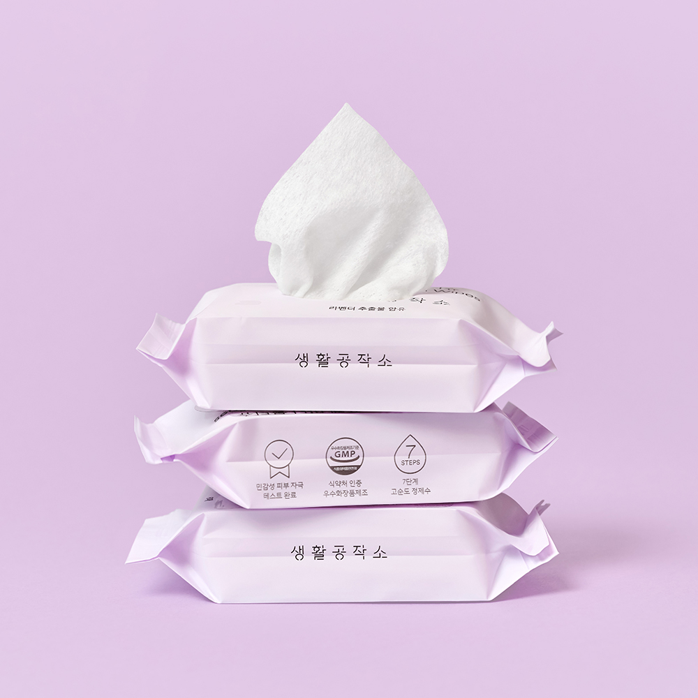 생활공작소 포켓 미니 물티슈 8매 8팩 제품 이미지