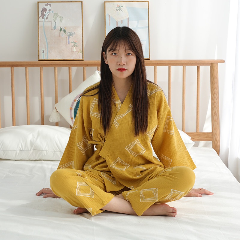 숯가마 사우나복 옷 황토방 찜질방 마사지복 순면 거즈 소재 부드러운 통기성 좋은 랩스타일 - 상품 이미지