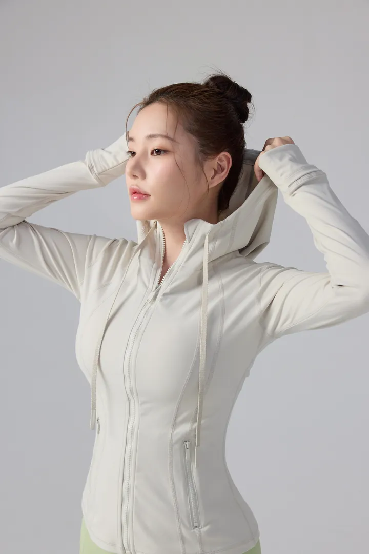 [해즈소울] 액티브 슬림 러닝 커버업 집업 - 상세 이미지 2
