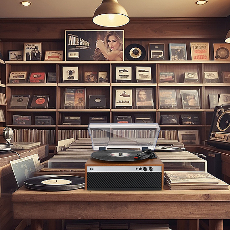 브리츠 BZ-AP40BT 턴테이블 LP 플레이어 블루투스 스피커 카페 거실 인테리어 이미지 8