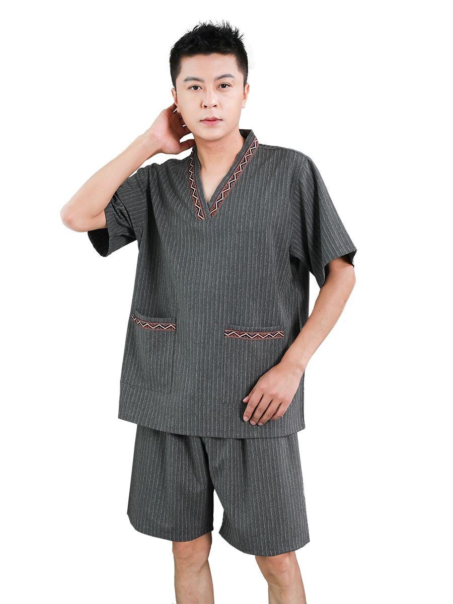 사우나 찜질복 반팔 빅사이즈 상하의 숯가마 남녀공용 로즈레드 여성용 m - 상세 이미지 5