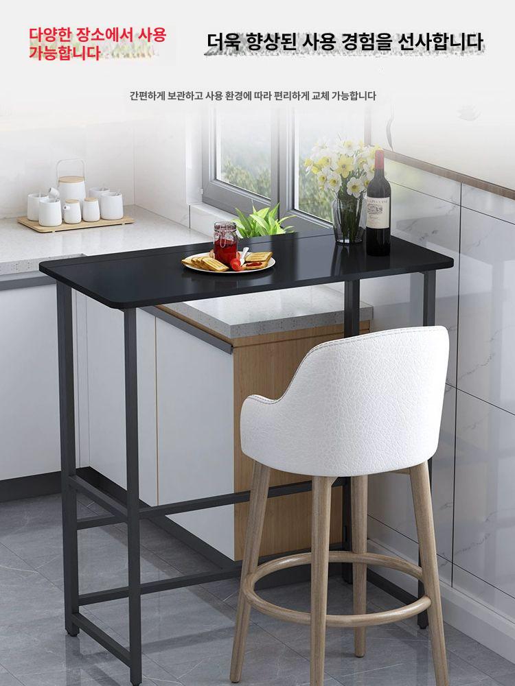스탠딩책상 데스크 서서일하는 노트북 테이블 접이식 블랙 프레임+라이트 월넛 A - 상세 이미지 4