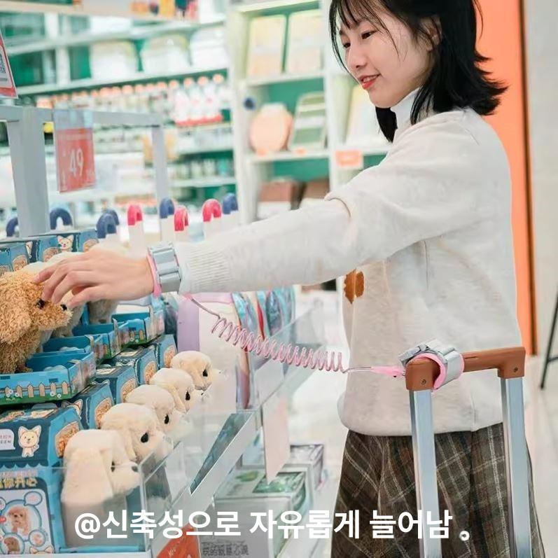 캐리어 잠금장치 도난 방지 케이블 와이어 체인 잠금 센서자석모델 심플 블루 - 상세 이미지 2