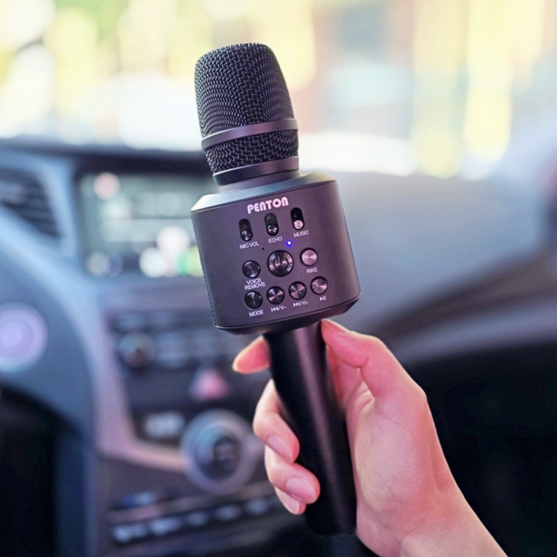펜톤 RIKE 블루투스 무선 마이크 노래방 자동차 휴대용 차량용 차량 캠핑 차박 듀얼 제품 이미지