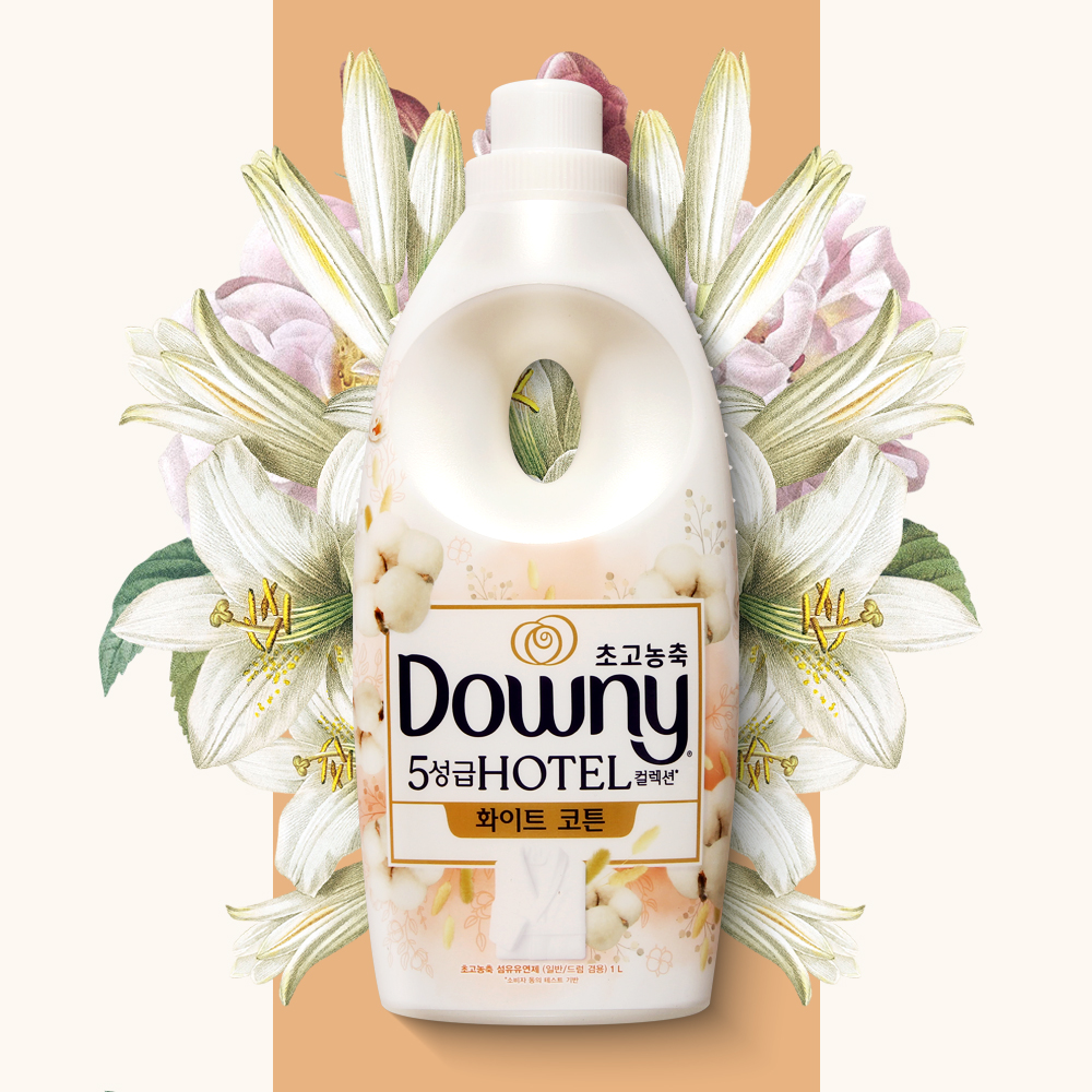 다우니 코튼퓨어러브 섬유유연제 화이트코튼 향수 퍼퓸 초고농축 1L 향좋은 생화향기 제품 이미지