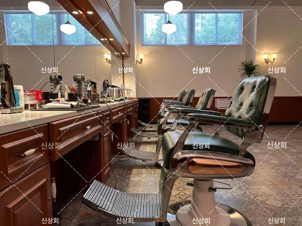 바버샵경대 원목 거울 캐비닛 메이크업 미용실 이발소 VIP 7인용 3인용 - 상세 이미지 5