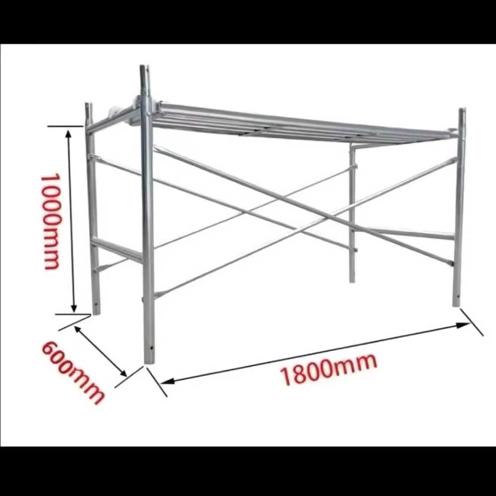 아시바 작업대 틀비계 고소 다용도 시스템비계 작업용 1m 높이 60cm 폭 1.5T 두 줄 발판 - 상세 이미지 5
